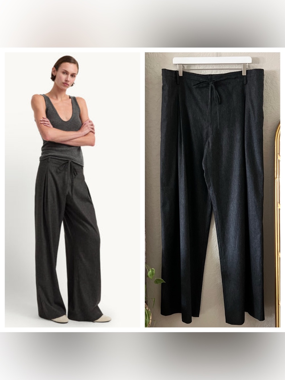 G. Label by Goop (gwyn) Ty Trouser Oversized Pants Size 10 Grey $595